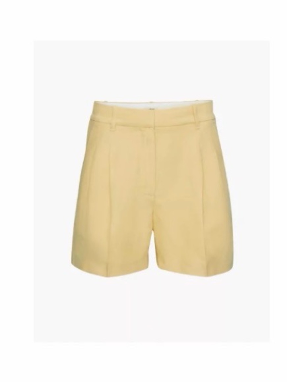 Aritzia Wilfred Effortless Linen 5” Pale Yellow Shorts
